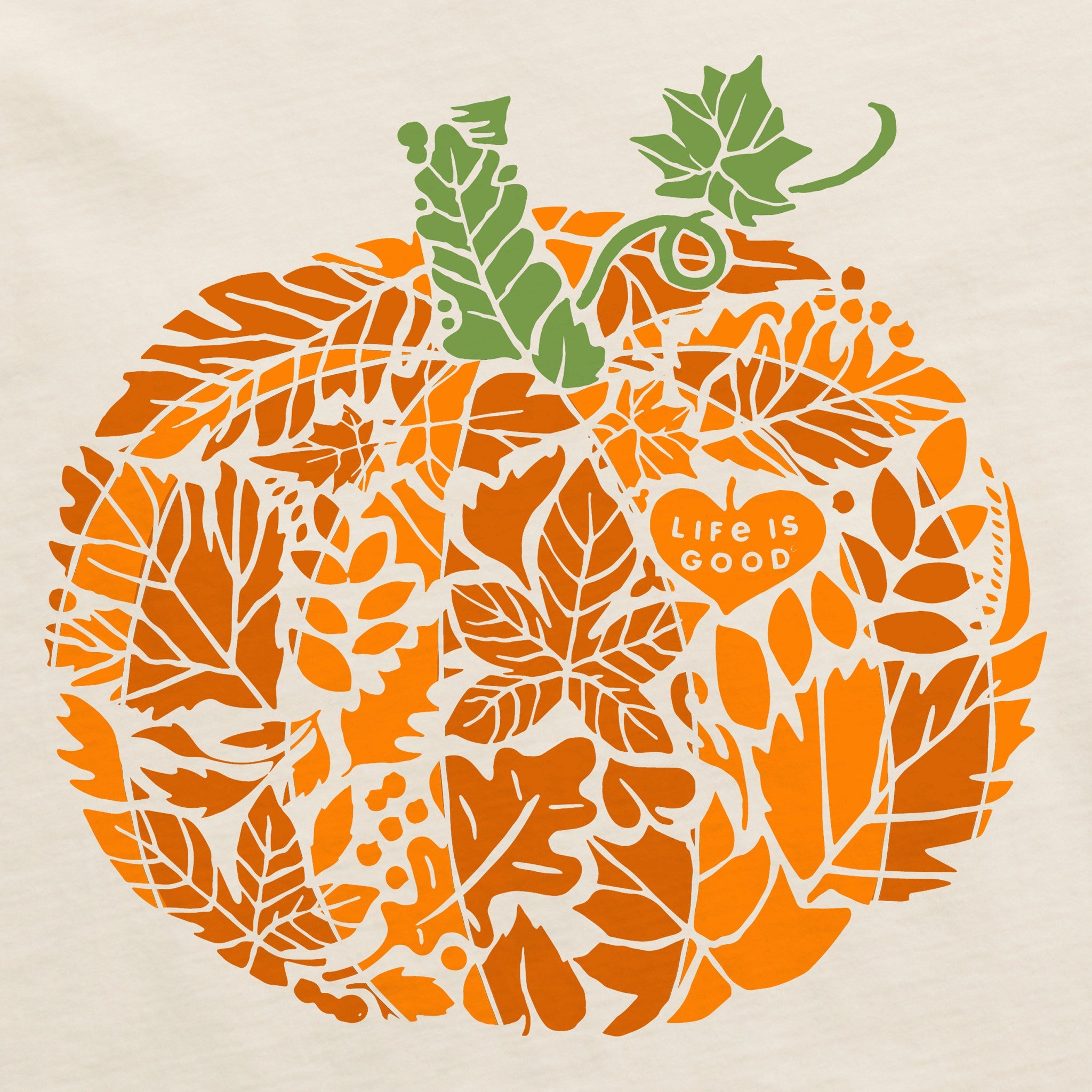 Women's Leafy Pumpkin Short Sleeve Crusher Tee
