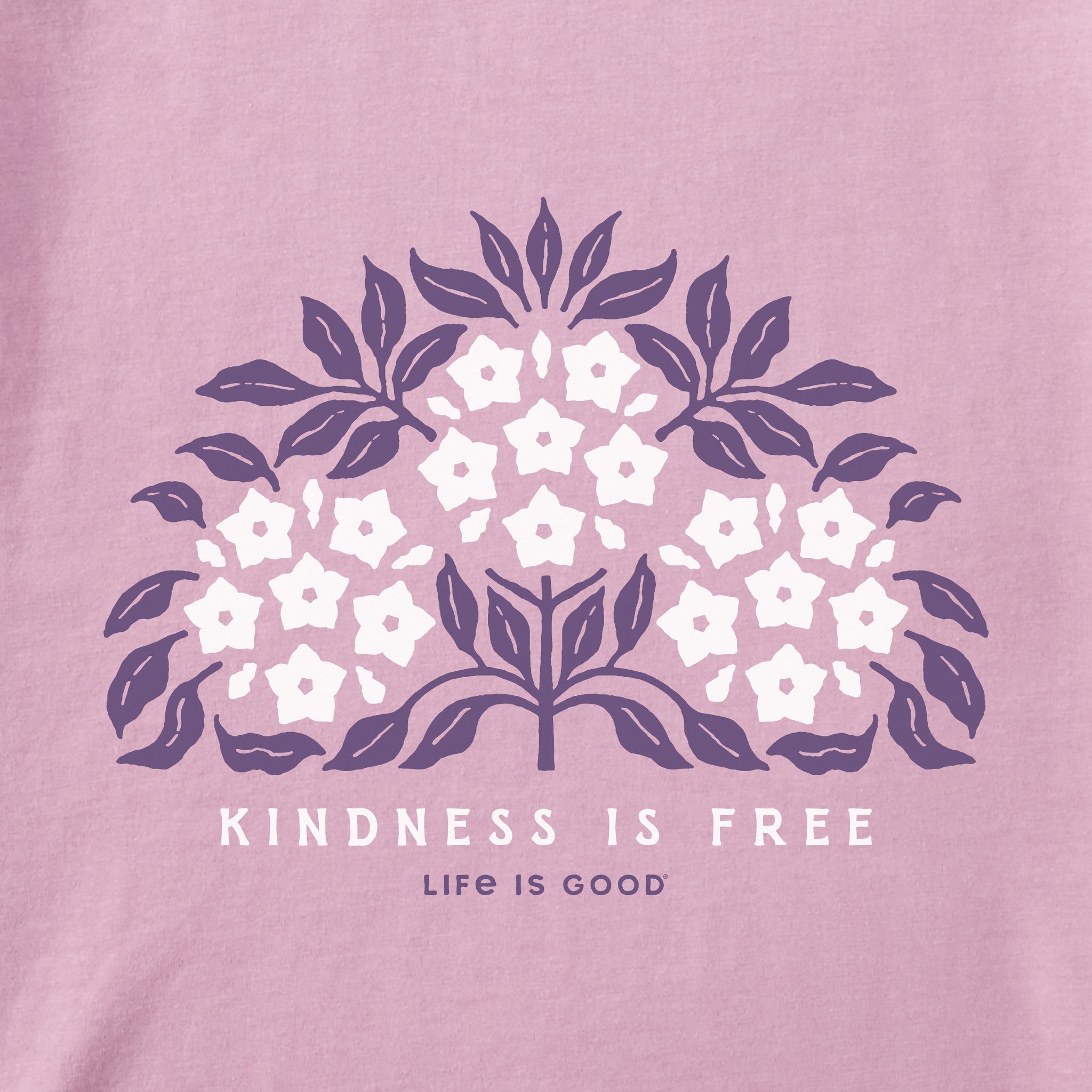 Women's Kindness is Free Floral Symmetry Short Sleeve Tee