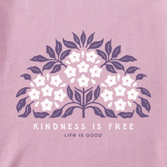 Women's Kindness is Free Floral Symmetry Short Sleeve Tee
