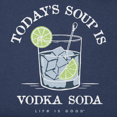 Men's Vodka Soda Soup Cocktail Short Sleeve Crusher Tee
