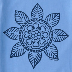 Women's Leaf Heart Mandala Short Sleeve Crusher Tee
