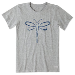 Women's Dragonfly Outline Short Sleeve Tee