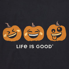 Women's Emoji Pumpkins Short Sleeve Crusher Vee