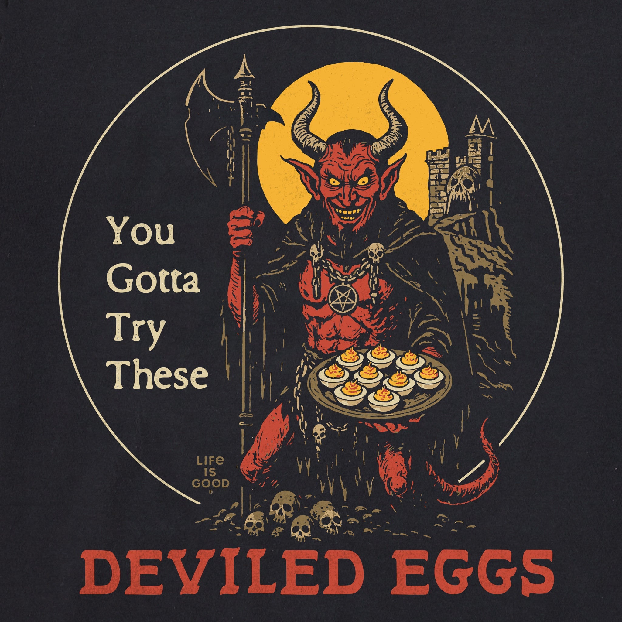 Men's Try These Deviled Eggs Short Sleeve Crusher Tee