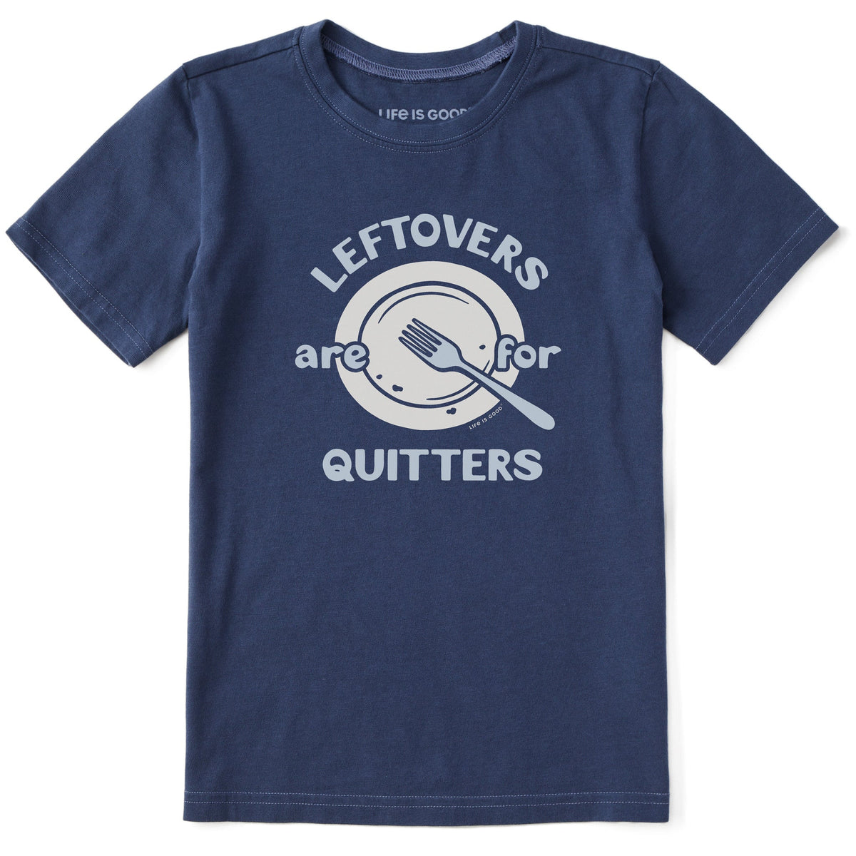 Kids Leftovers are for Quitters Plate Short Sleeve Crusher Tee