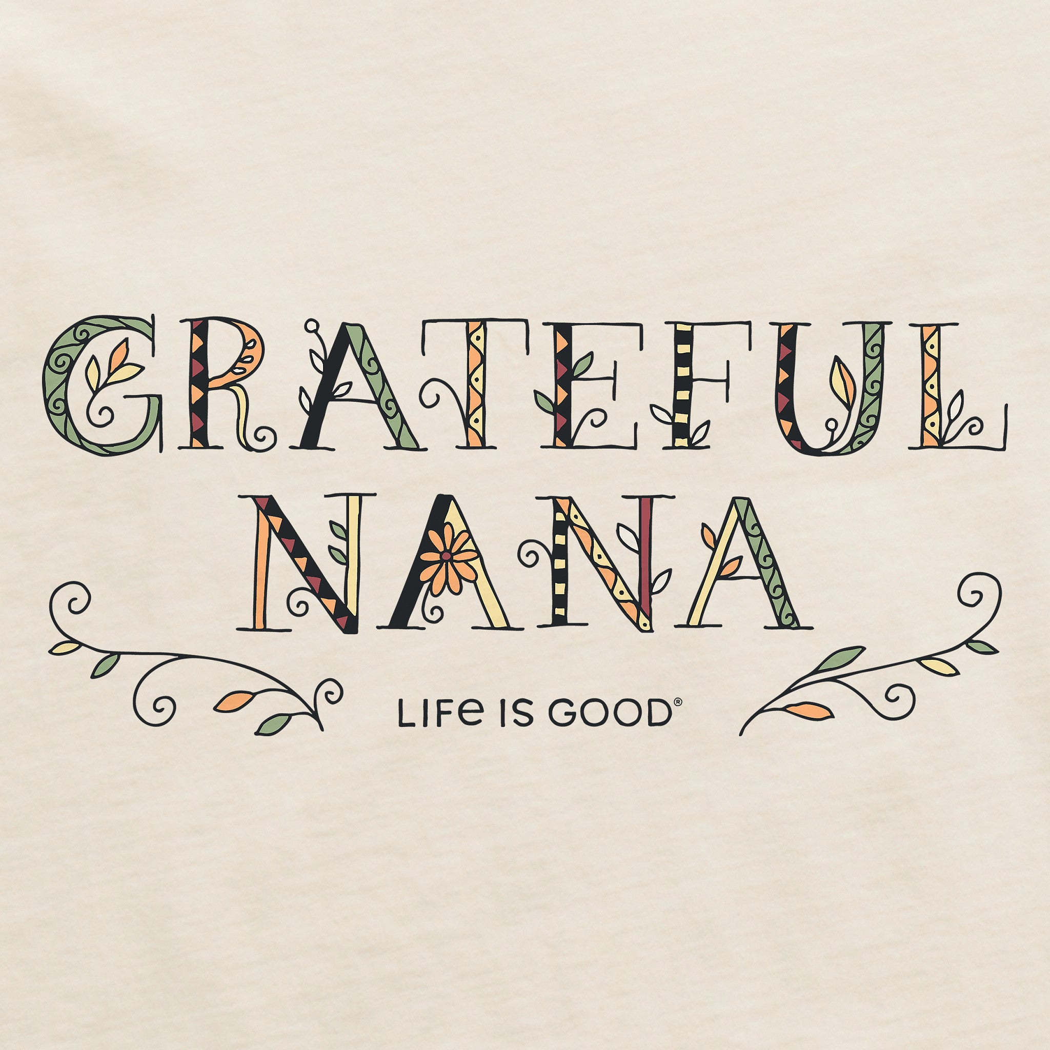 Women's Grateful Nana Doodle Short Sleeve Crusher Vee