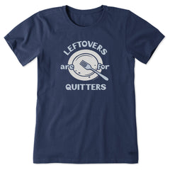 Women's Leftovers are for Quitters Plate Short Sleeve Crusher Tee