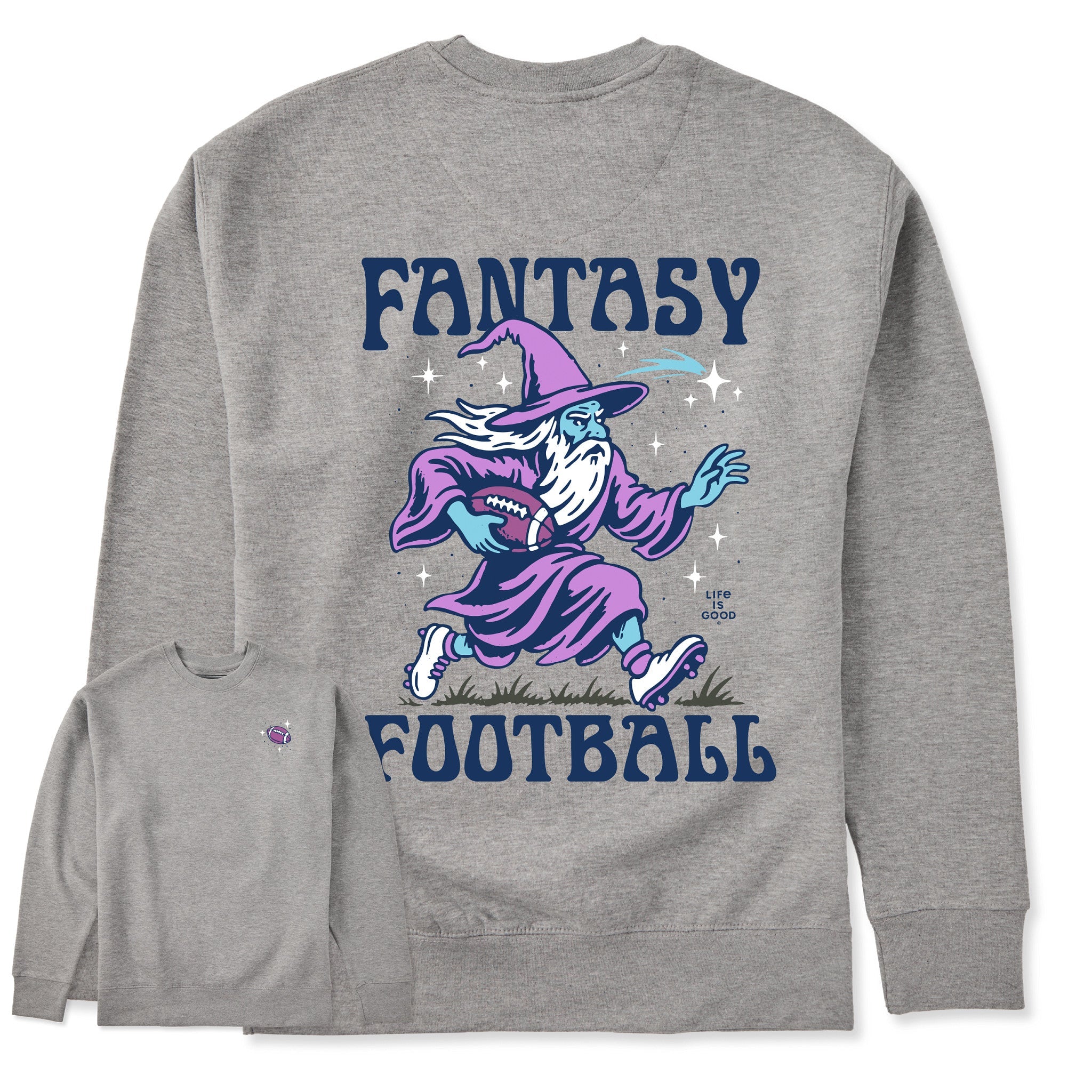 Adult Unisex Fantasy Football Wizard Every Wear Crew Sweatshirt