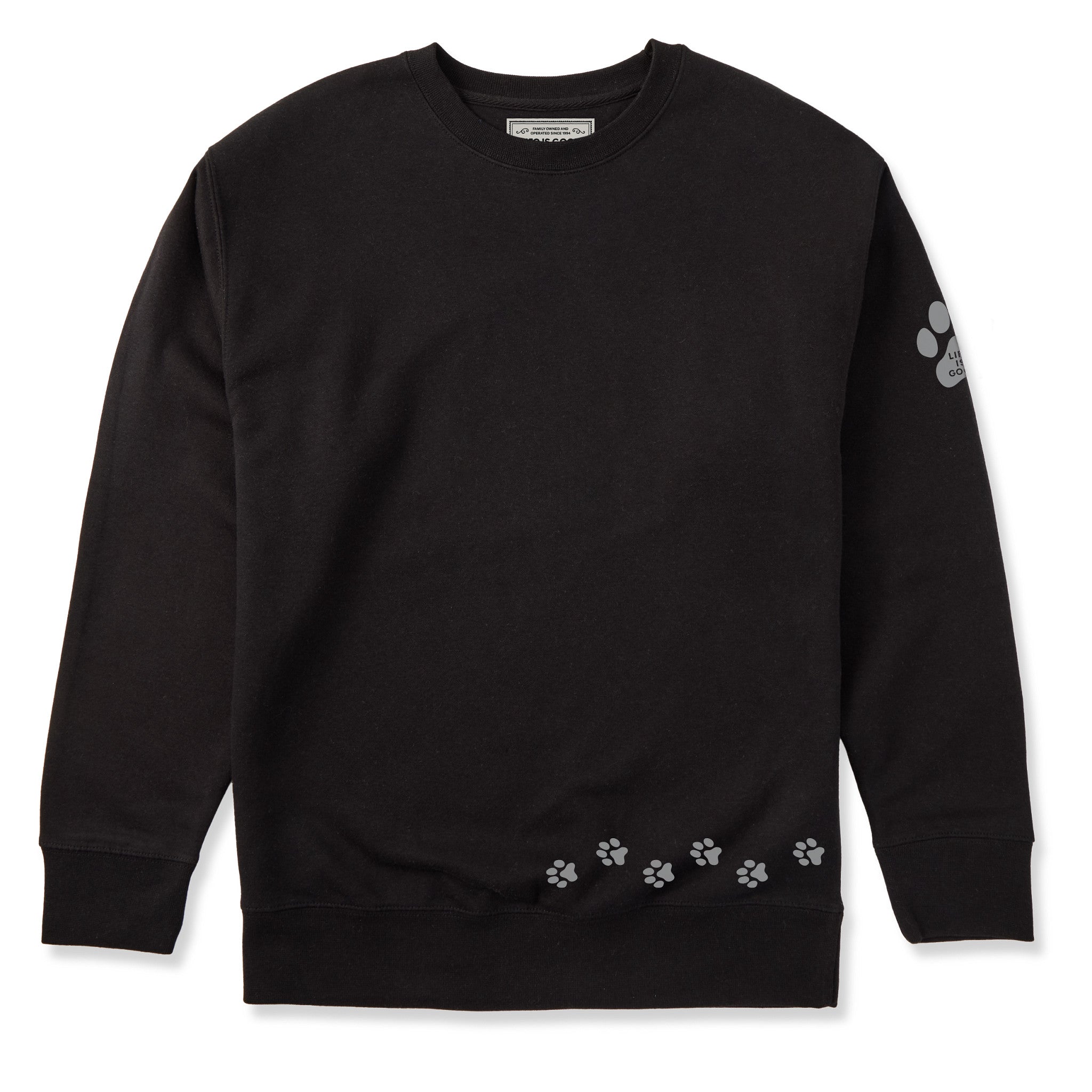 Adult Unisex Walking Paws Every Wear Crew Sweatshirt