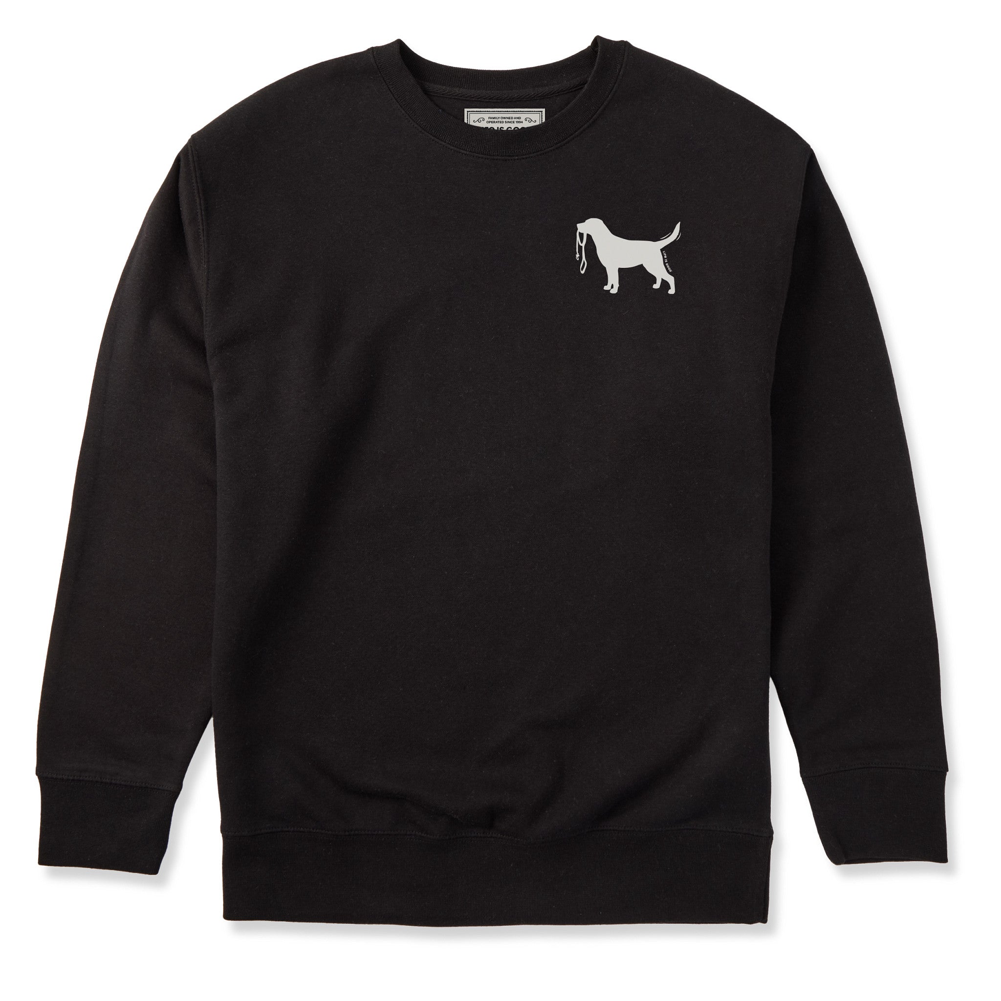 Adult Unisex Labrador Leash Every Wear Crew Sweatshirt