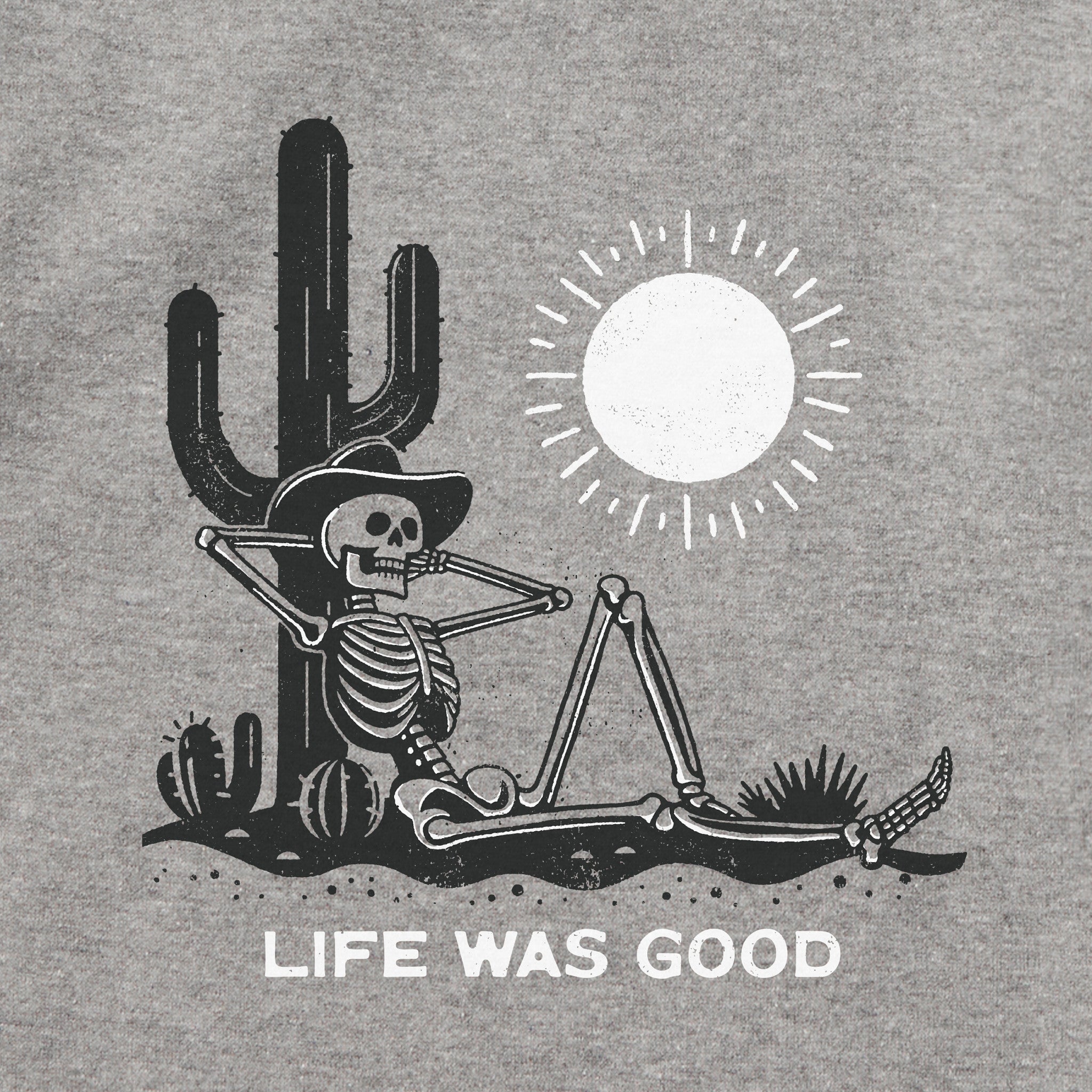 Adult Unisex Life was Good Cowboy Skull Every Wear Hoodie Sweatshirt