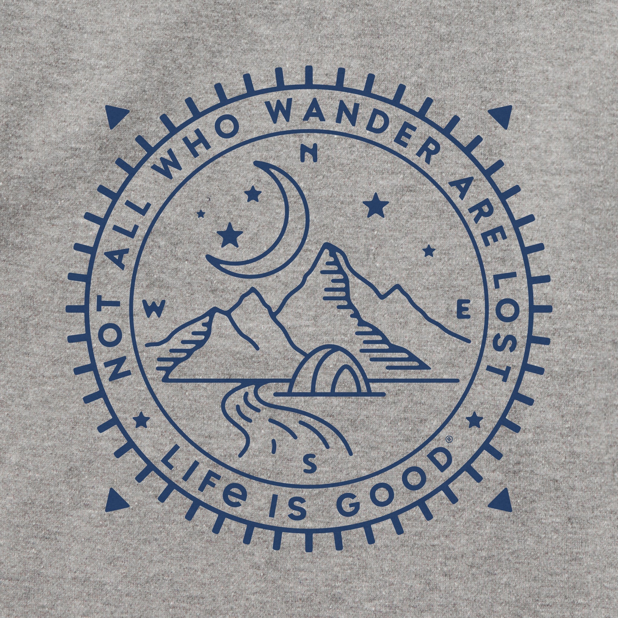 Adult Unisex Wander Compass Camp Every Wear Hoodie Sweatshirt