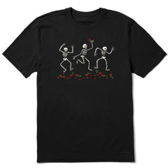 Men's Skeletons and Roses Short Sleeve Crusher Tee