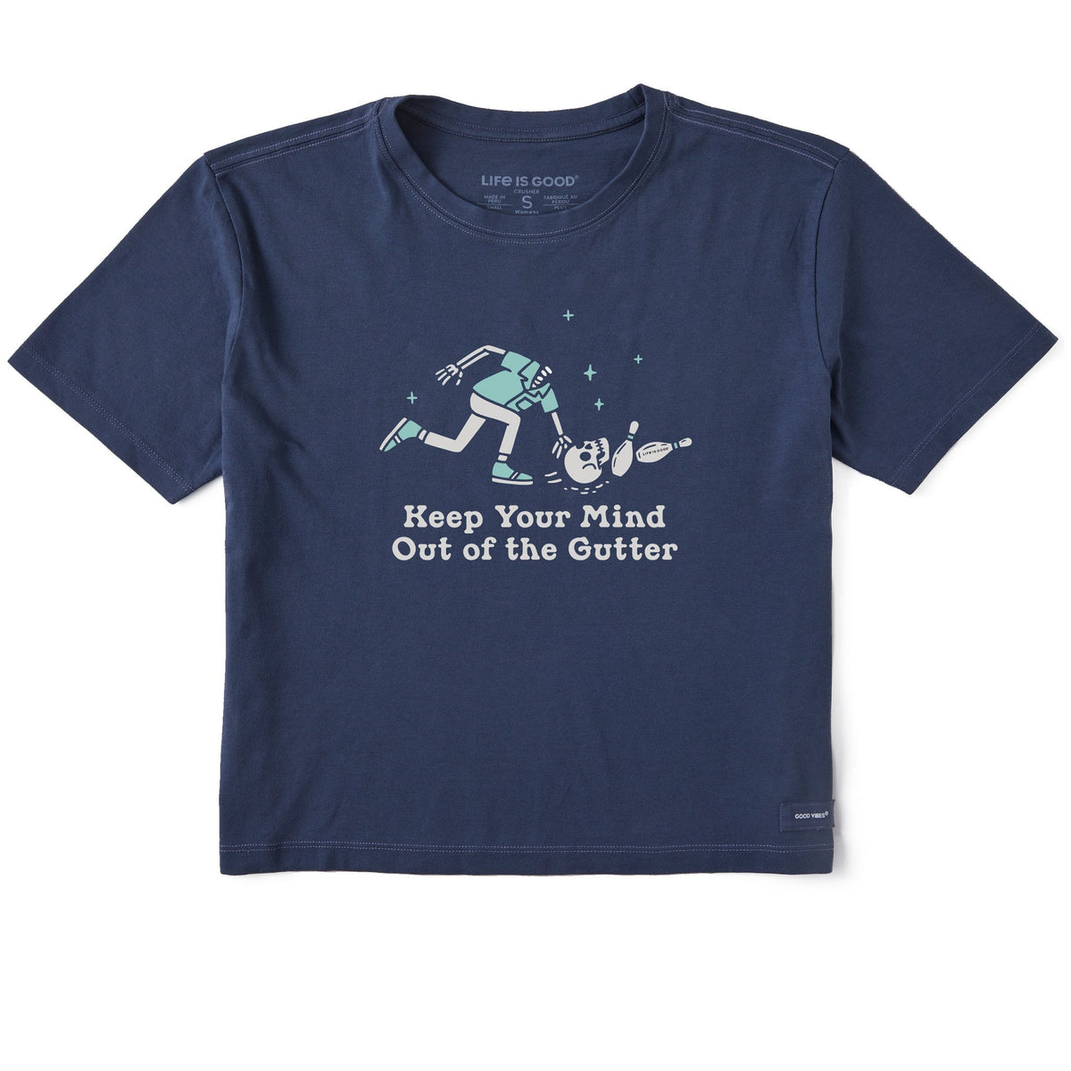Women's Keep Your Mind Out of the Gutter Short Sleeve Crusher Boxy Tee
