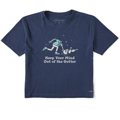 Women's Keep Your Mind Out of the Gutter Short Sleeve Crusher Boxy Tee