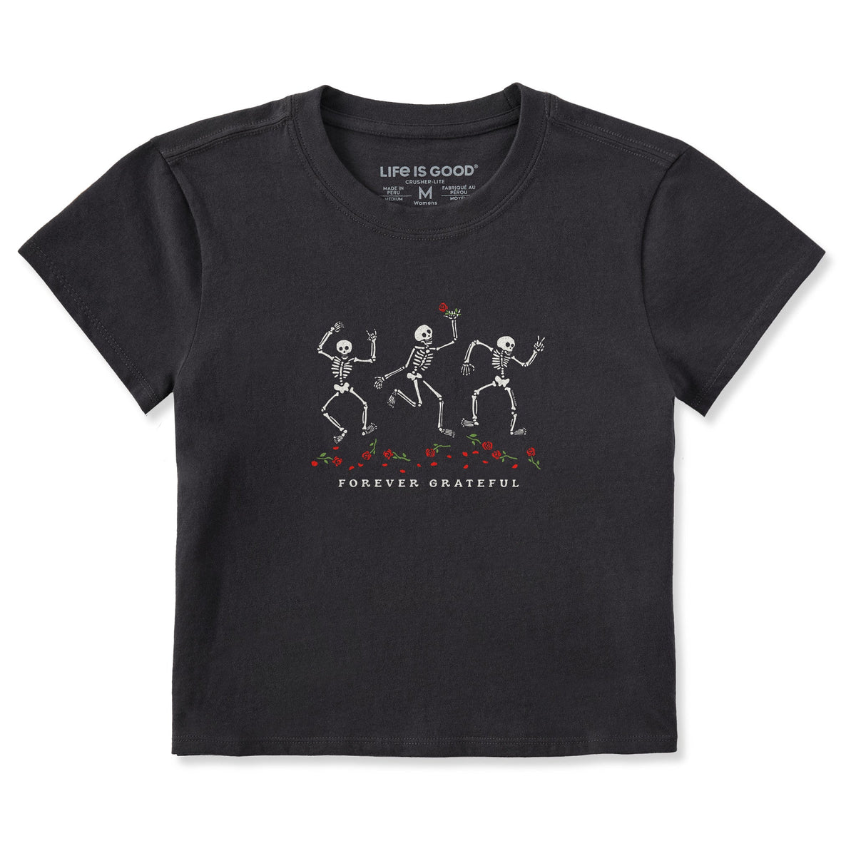 Women's Forever Grateful Dancing Skeletons Crusher-LITE Shrunken Tee
