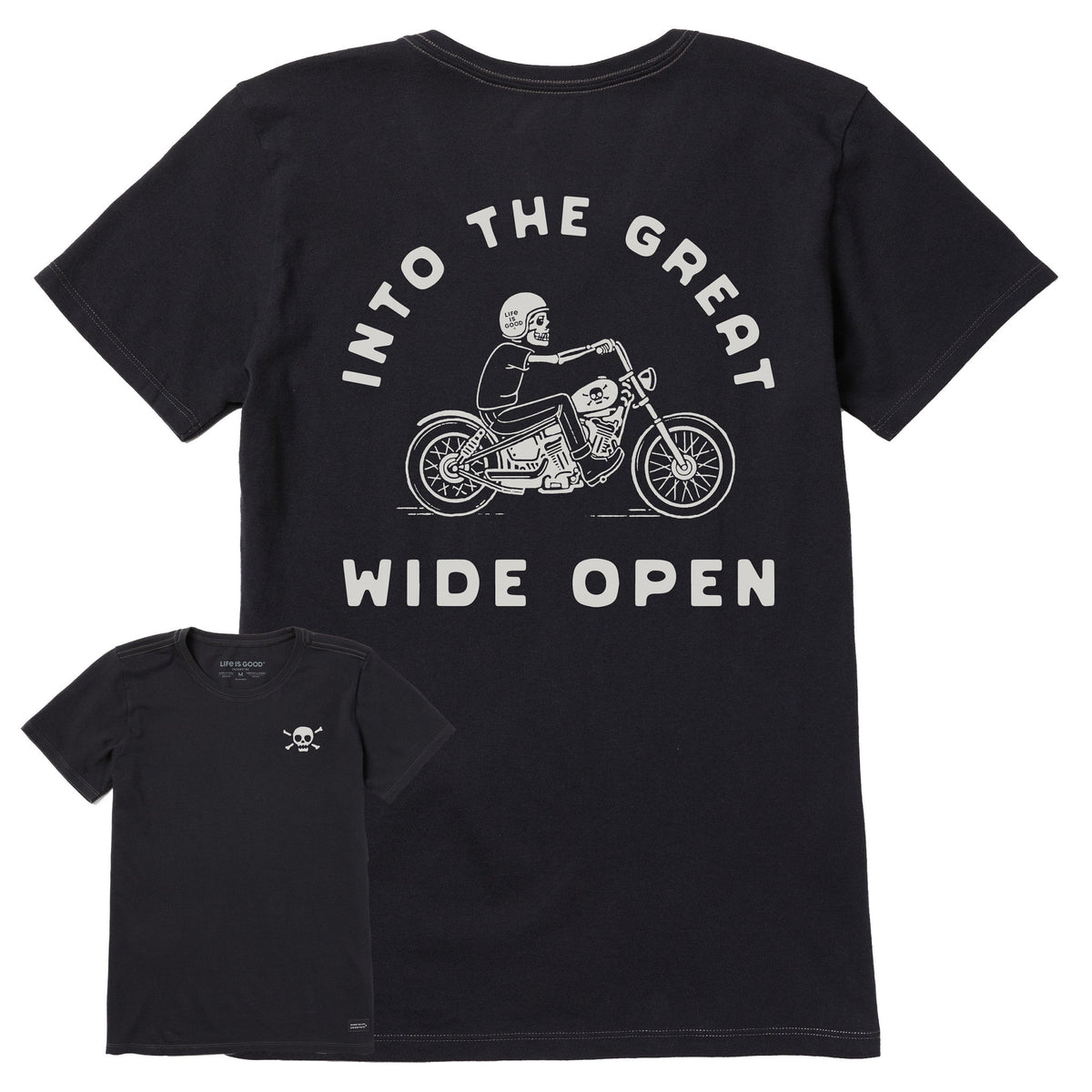 Women's Into the Great Wide Open Skeleton Short Sleeve Crusher Tee