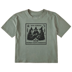 Women's Hobbies Short Sleeve Crusher Boxy Tee