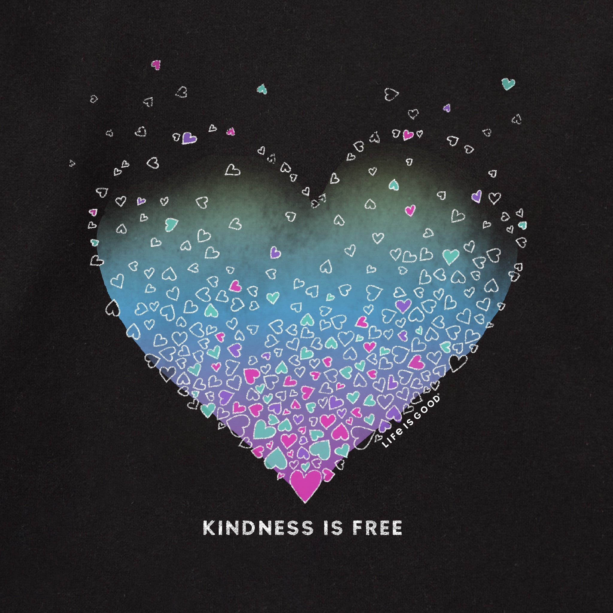 Adult Unisex Kindness is Free Evaporating Heart Every Wear Hoodie Sweatshirt