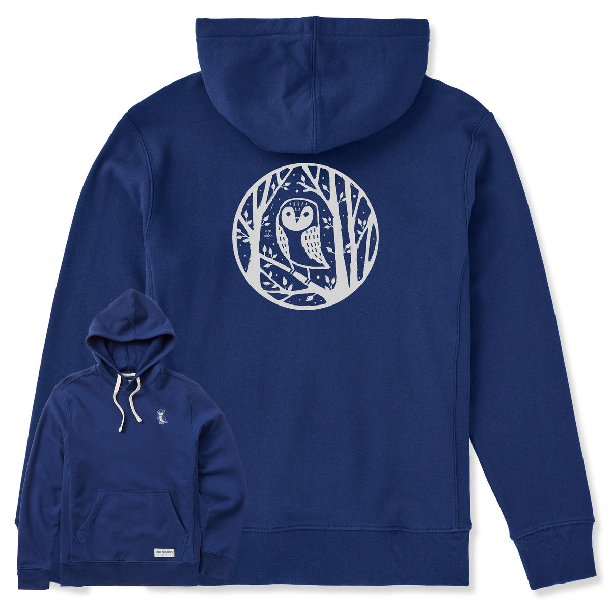 Men's Owl in the Trees Simply True Fleece Hoodie