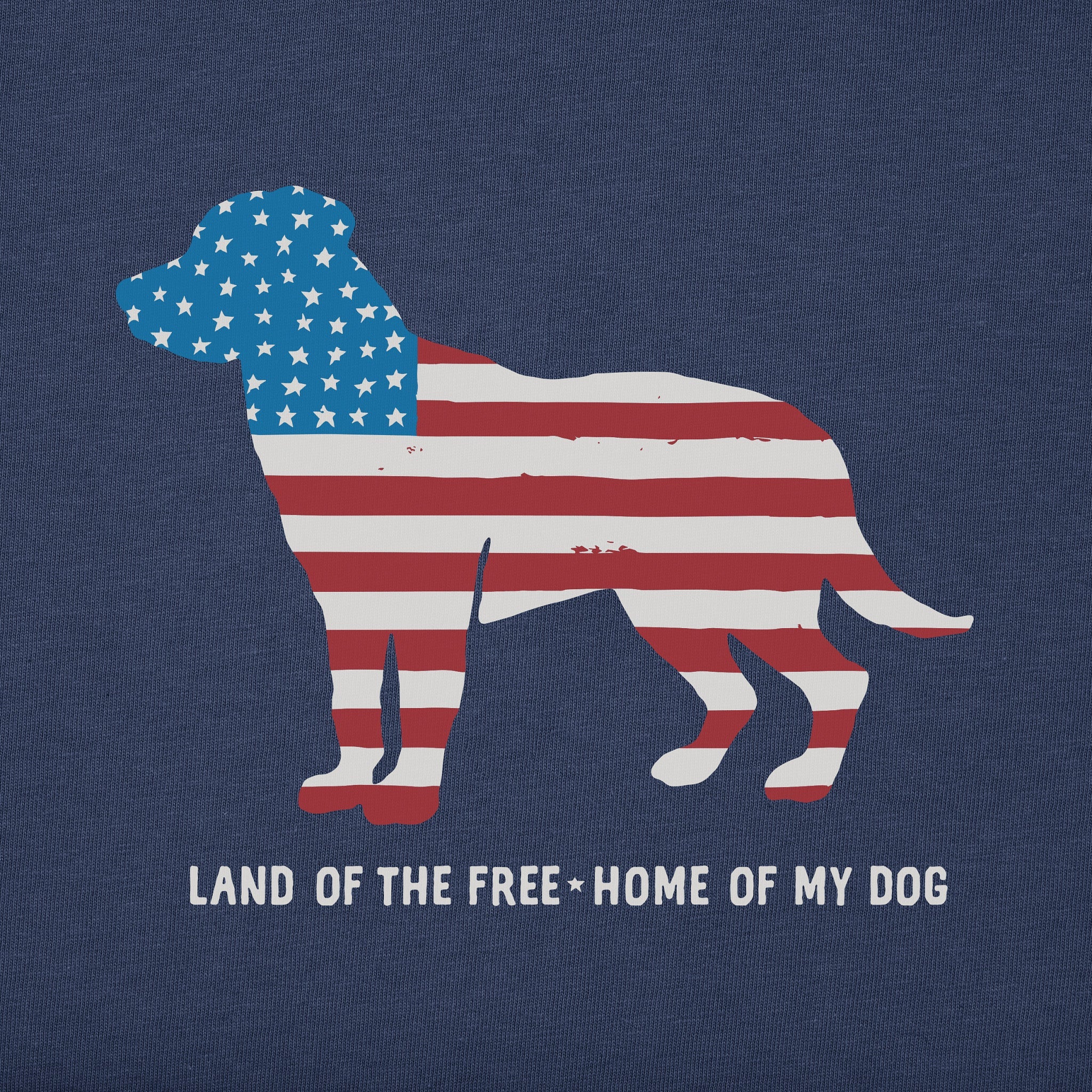 Men's Home of My Dog Flag Simply True Fleece Crew