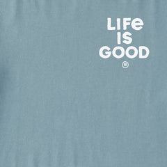 Men's Life is Good Sunset Waves Simply True Fleece Crew