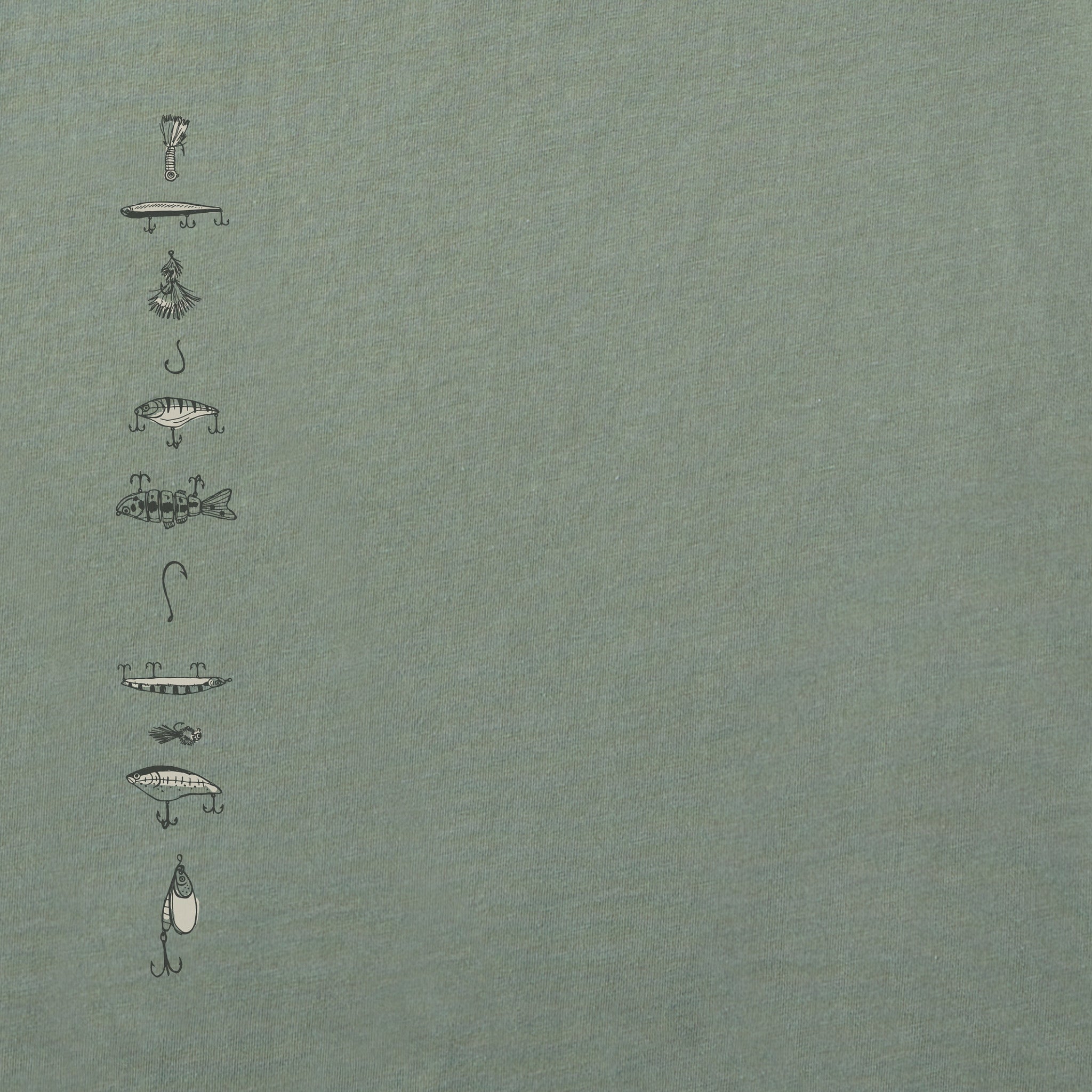 Men's Etched Simple Fish Long Sleeve Crusher Tee