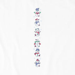 Women's Cute Snowmen Long Sleeve Crusher Tee