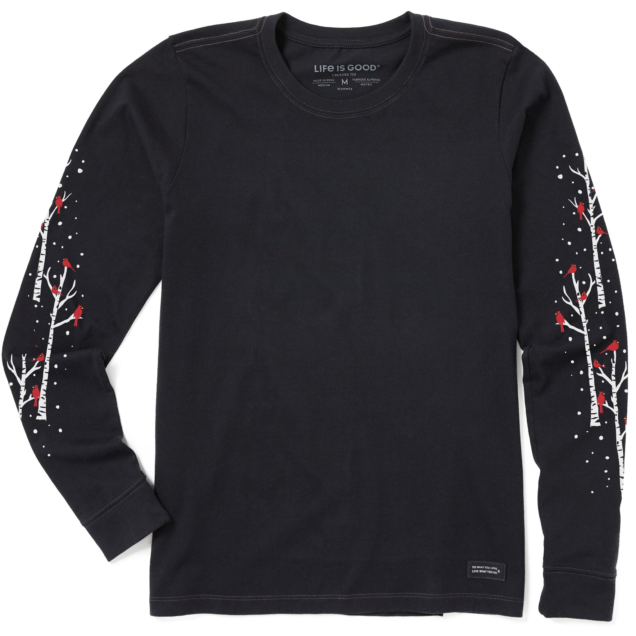 Women's Cardinal Birch Trees Long Sleeve Crusher Tee