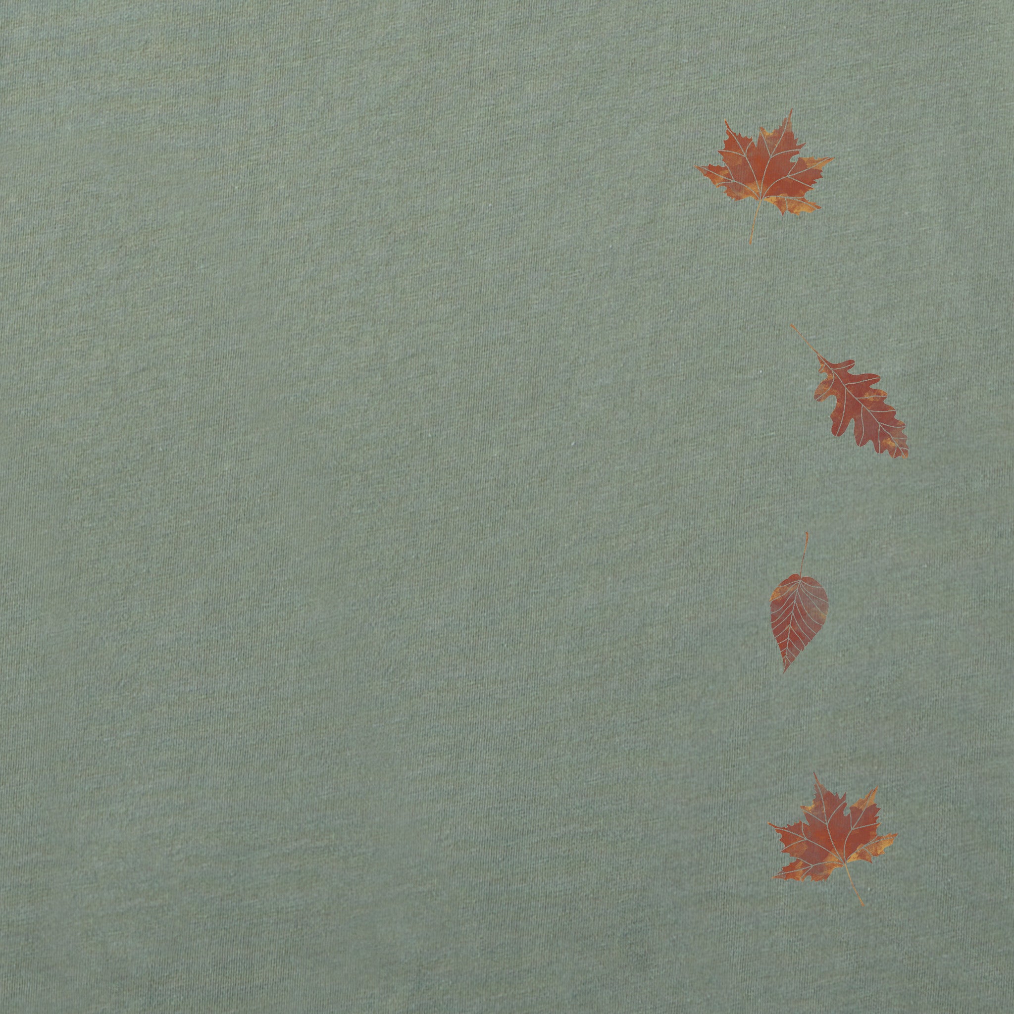 Women's Cascading Watercolor Leaves Long Sleeve Crusher Tee