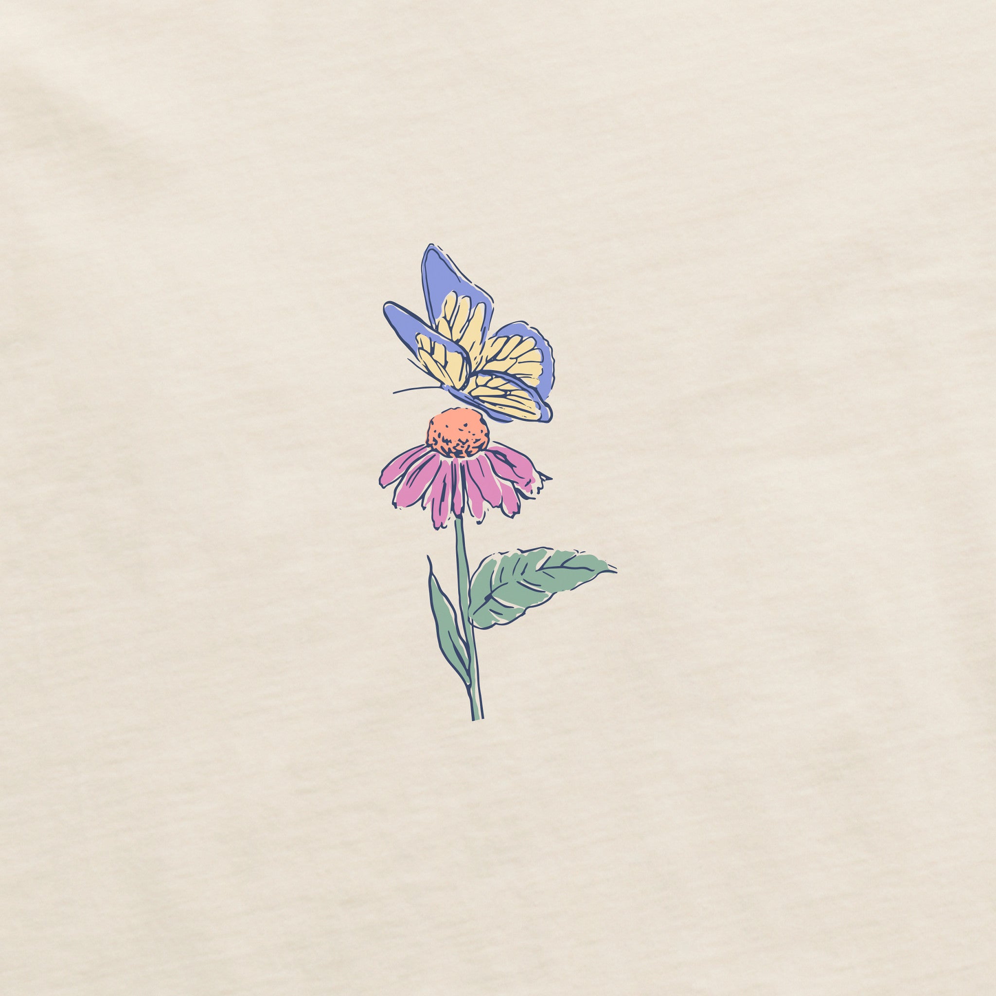Women's Butterflies & Wildflowers Long Sleeve Crusher Tee