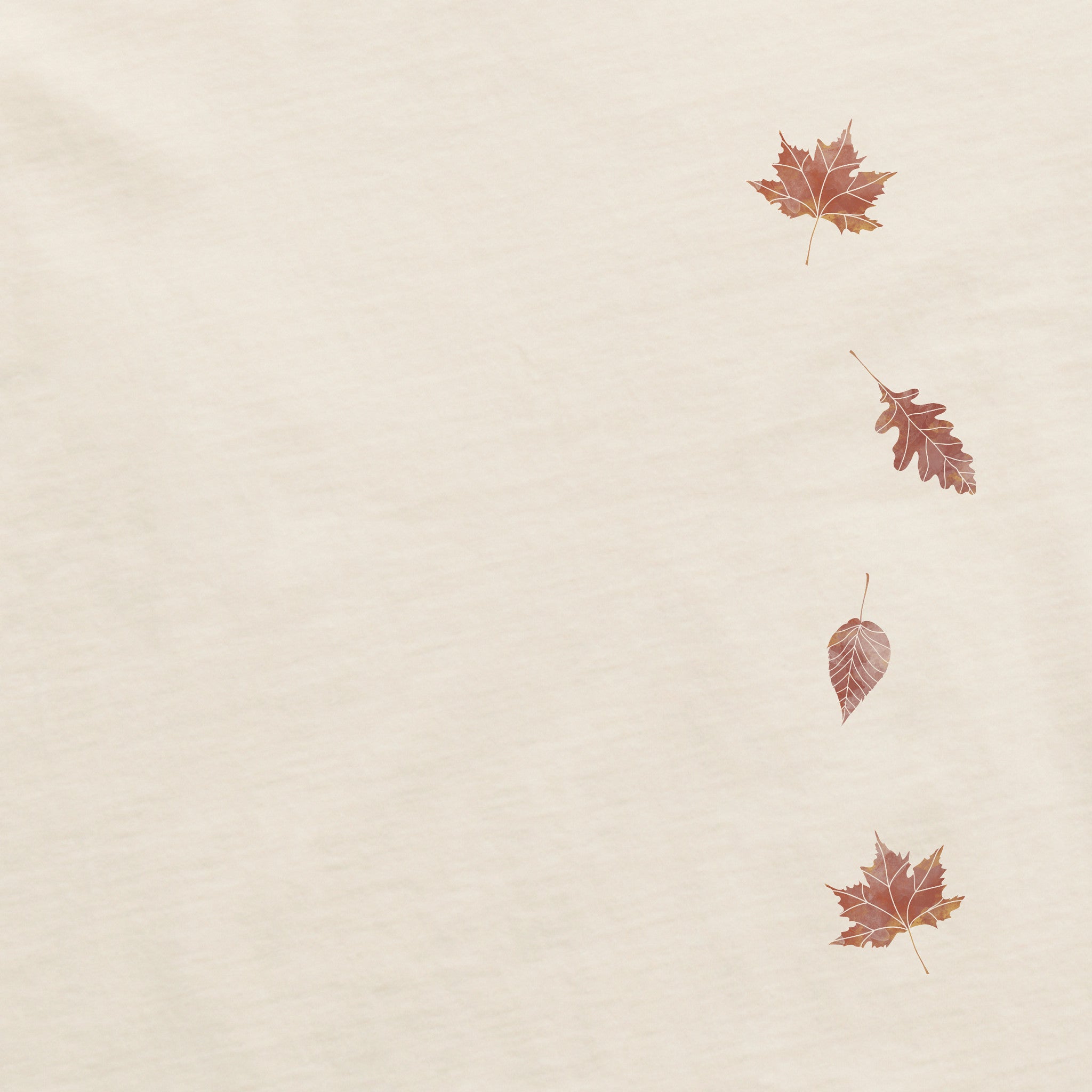 Women's Cascading Watercolor Leaves Long Sleeve Crusher Tee