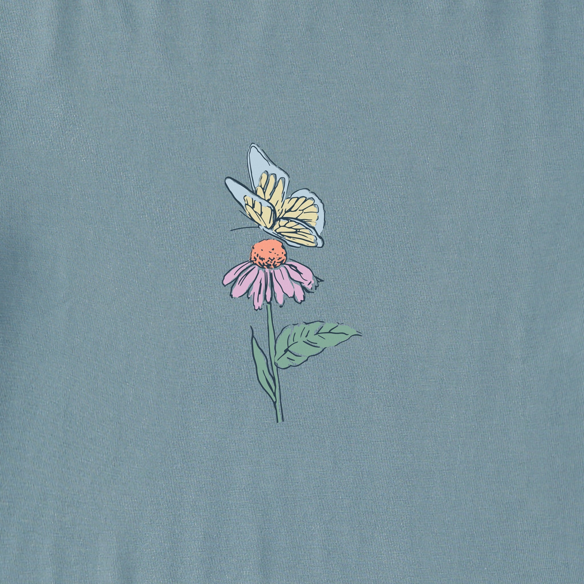 Women's Butterflies & Wildflowers Long Sleeve Crusher Tee