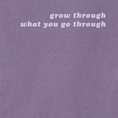 Women's Grow Through Retro Flowers Long Sleeve Crusher Boxy Tee