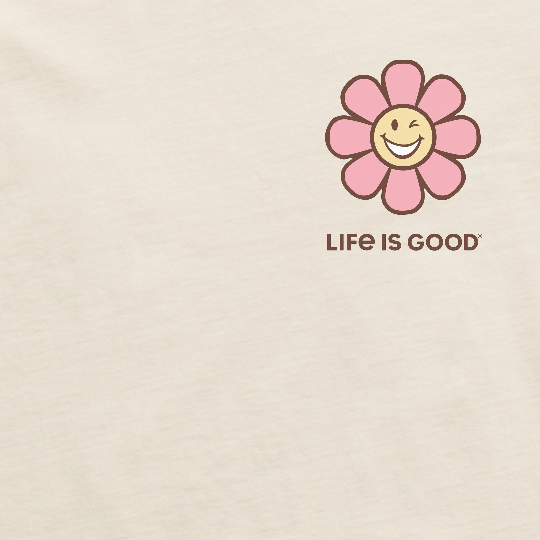 Women's Groovy Smiley Daisies Long Sleeve Crusher Boxy Tee