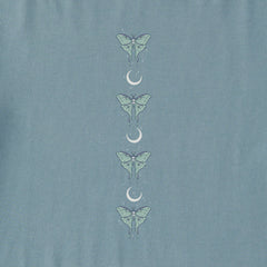 Women's Celestial Luna Moth Long Sleeve Crusher Boxy Tee