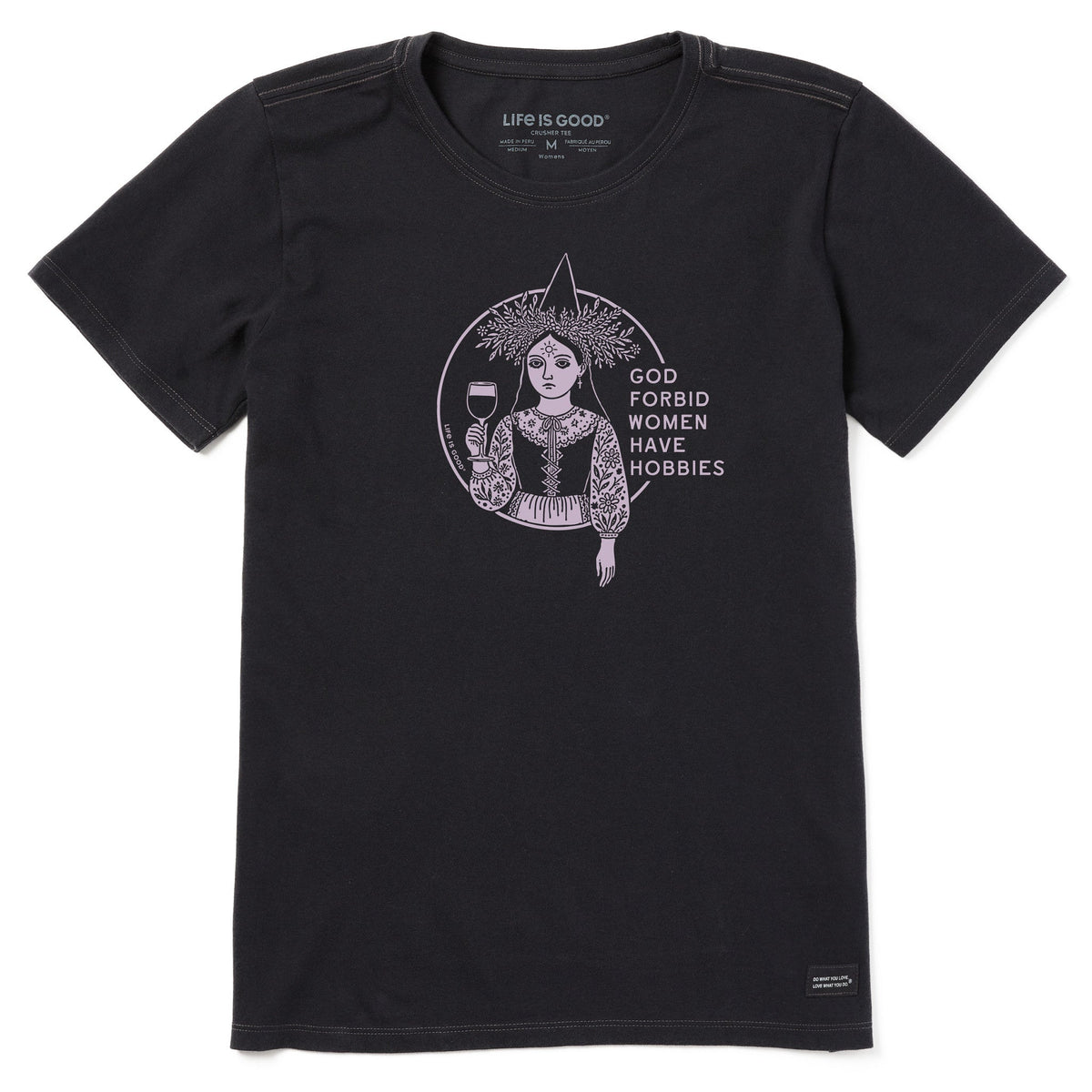 Women's Flower Hobbies Short Sleeve Crusher Tee