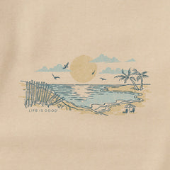 Adult Unisex Halftone Beach Vibes Every Wear Crew Sweatshirt