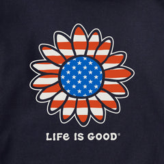 Adult Unisex Vintage Patriotic Sunflower Every Wear Hoodie Sweatshirt