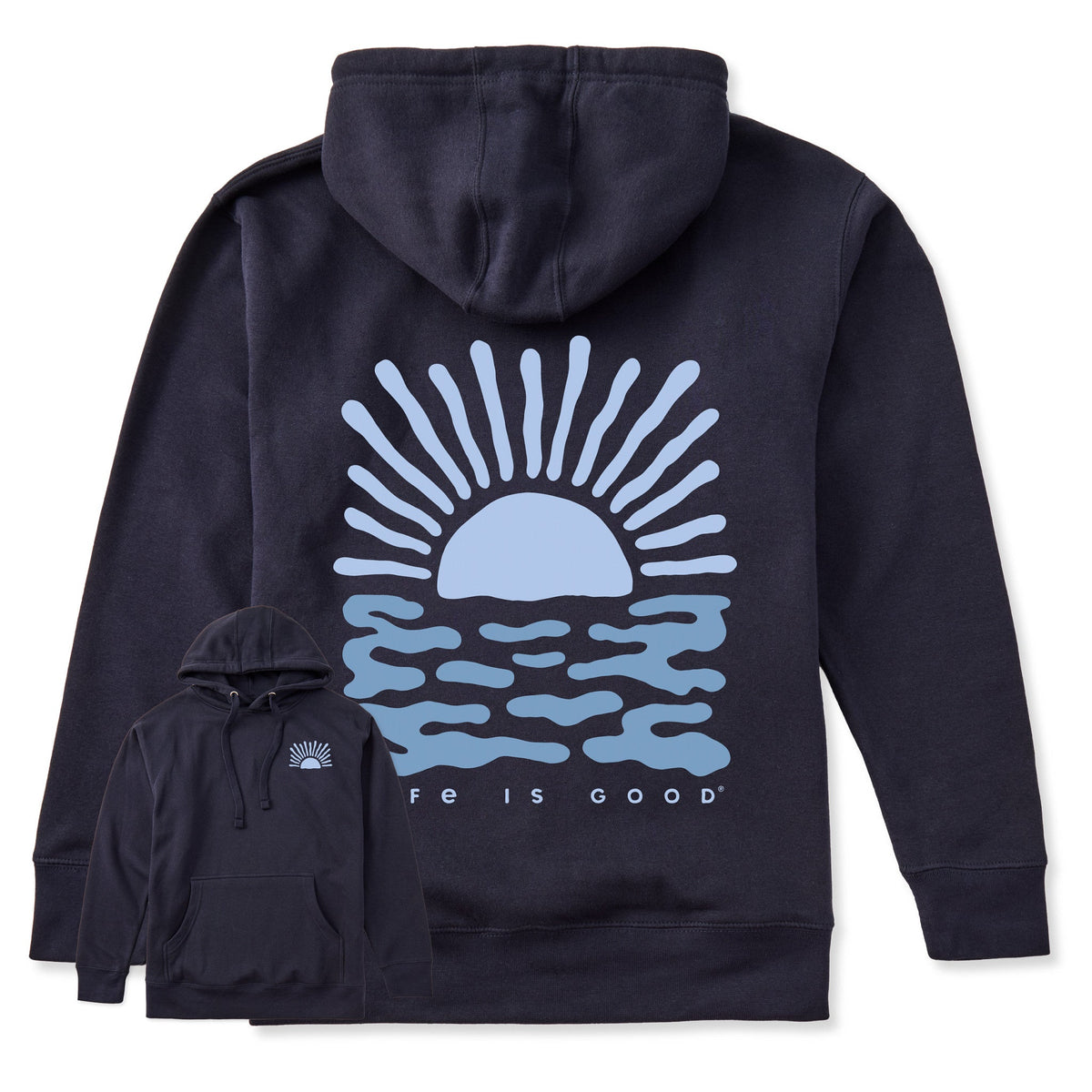 Adult Unisex Sun Over the Water Every Wear Hoodie Sweatshirt