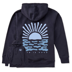 Adult Unisex Sun Over the Water Every Wear Hoodie Sweatshirt