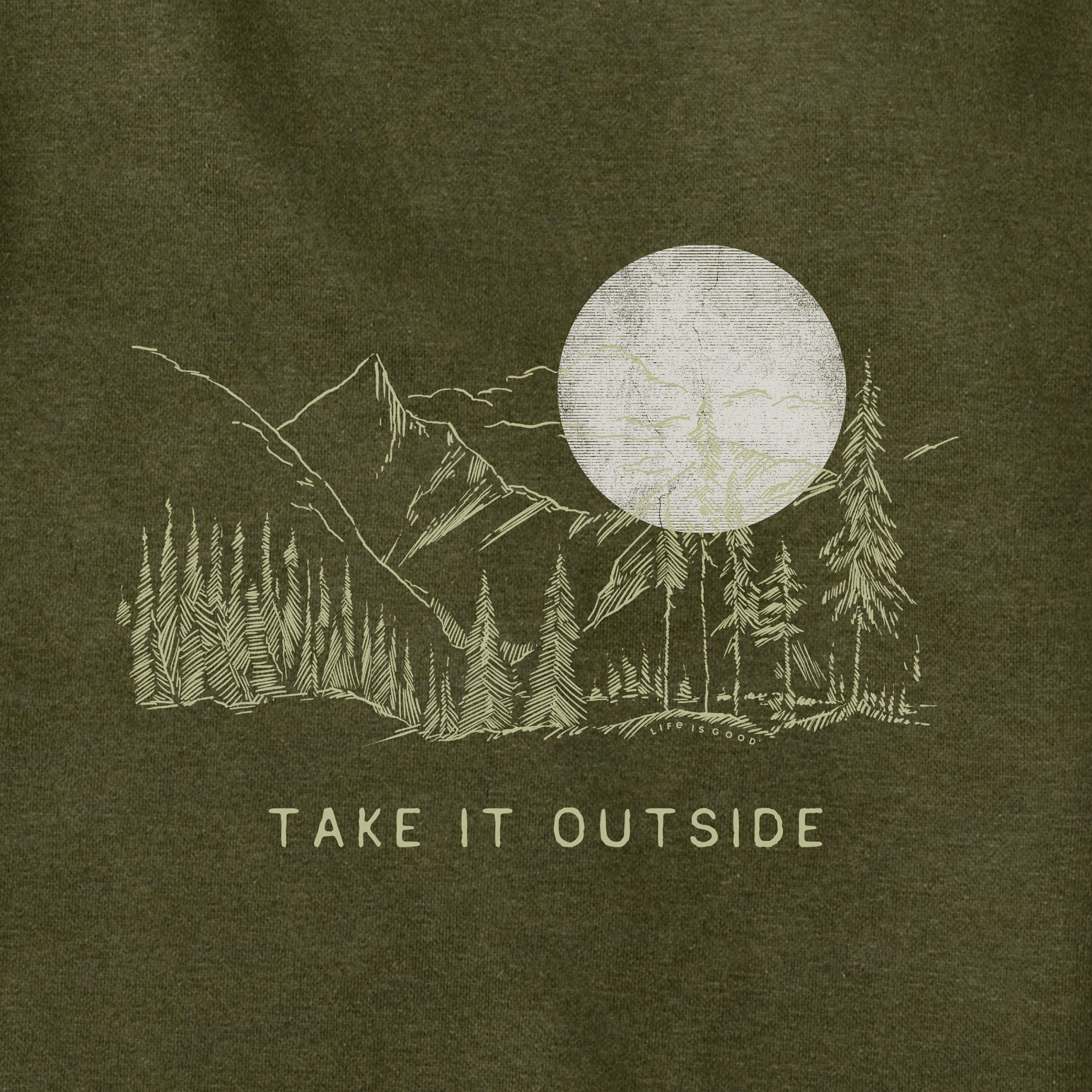 Adult Unisex Take it Outside Sketch Mountain Every Wear Hoodie Sweatshirt