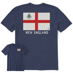 Men's New England Flag Short Sleeve Crusher Tee