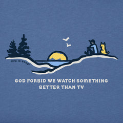 Women's God Forbid Sunset Short Sleeve Crusher Vee