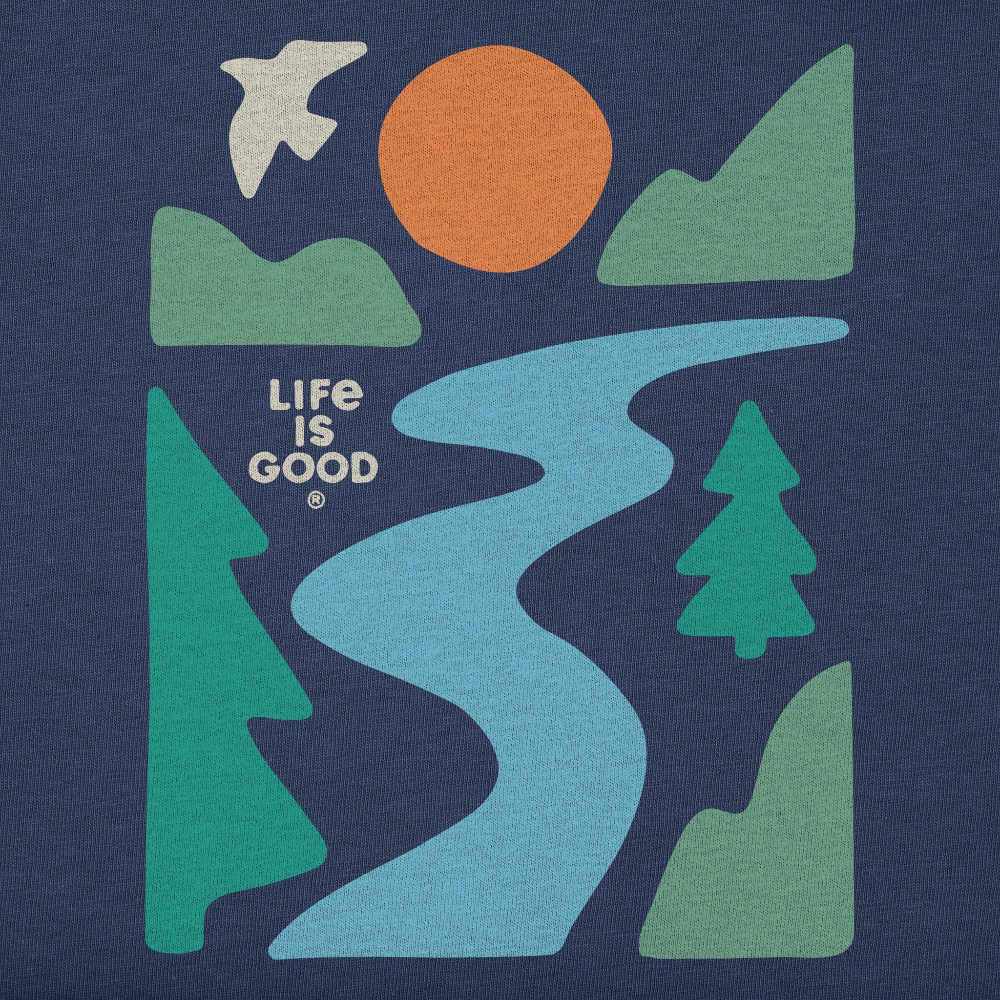 Kids River and Trees Short Sleeve Crusher Tee