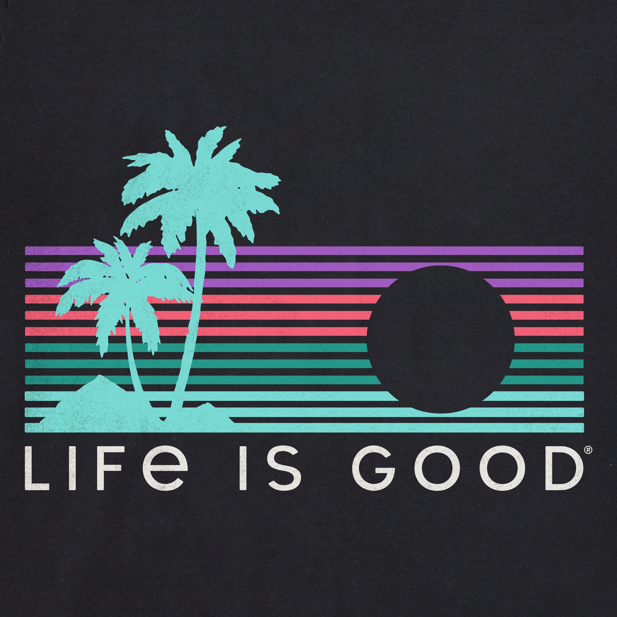 Men's Striped Sunset Short Sleeve Crusher Tee
