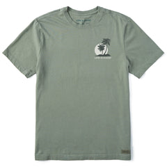 Men's Two Sunset Palms Short Sleeve Crusher Tee