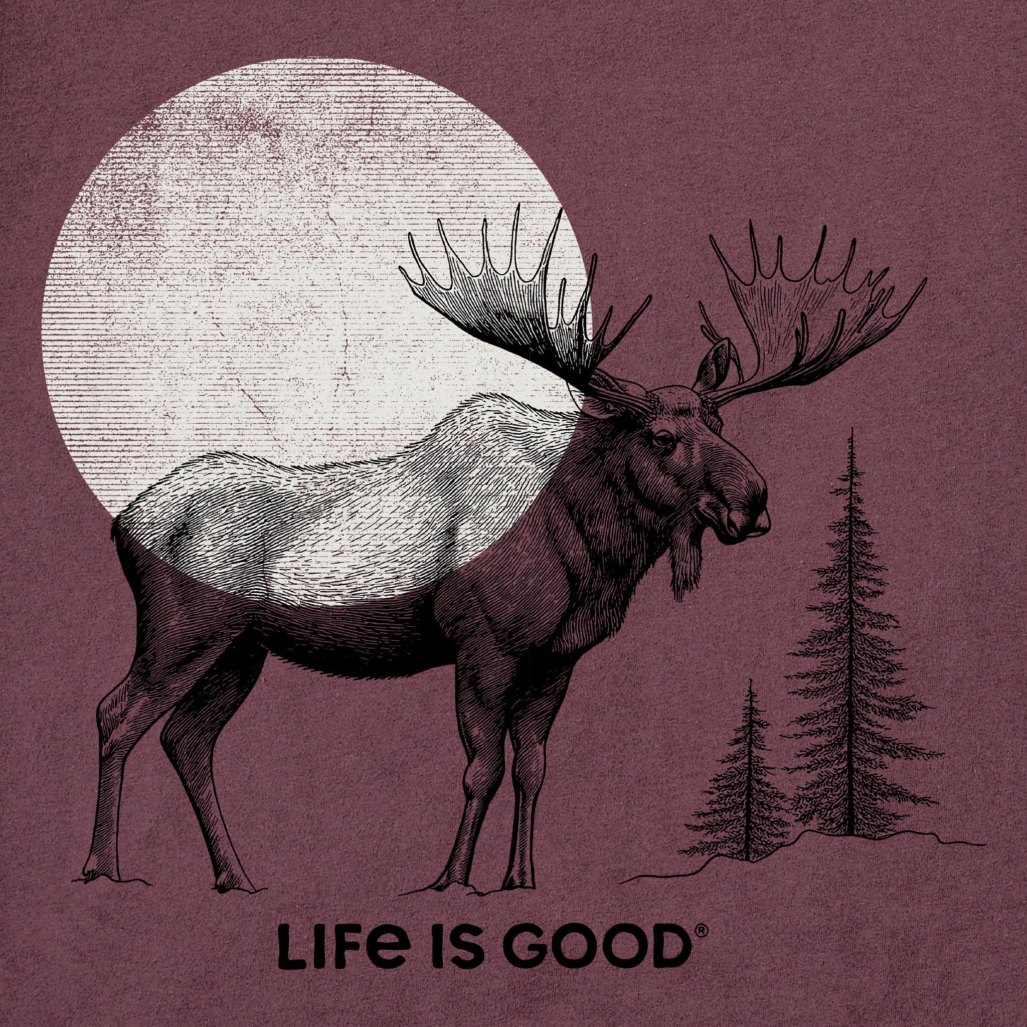 Men's Moose Sunrise Short Sleeve Crusher Tee
