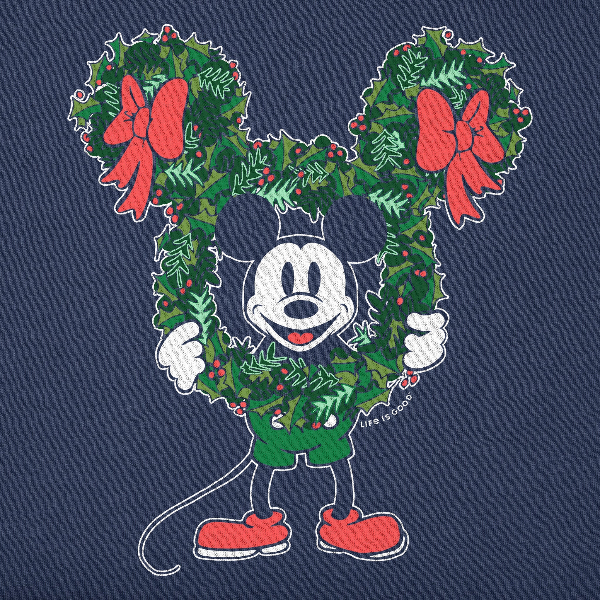 Men's Steamboat Willie Wreath Short Sleeve Crusher Tee