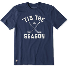 Men's Tis the Season Hockey Short Sleeve Crusher Tee